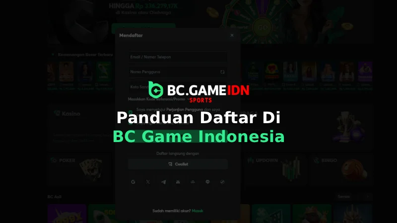 Panduan Daftar Di BC Game Indonesia