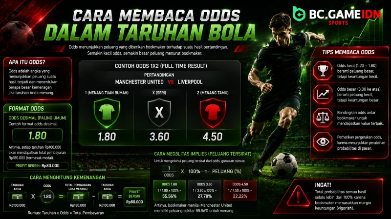 Cara Membaca Odds dalam Taruhan Bola