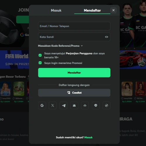 Panduan Cara Daftar Di BC Game