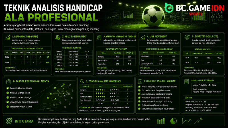 Teknik Analisis Handicap Ala Professional Dalam Judi Bola Online - BC Game Indonesia
