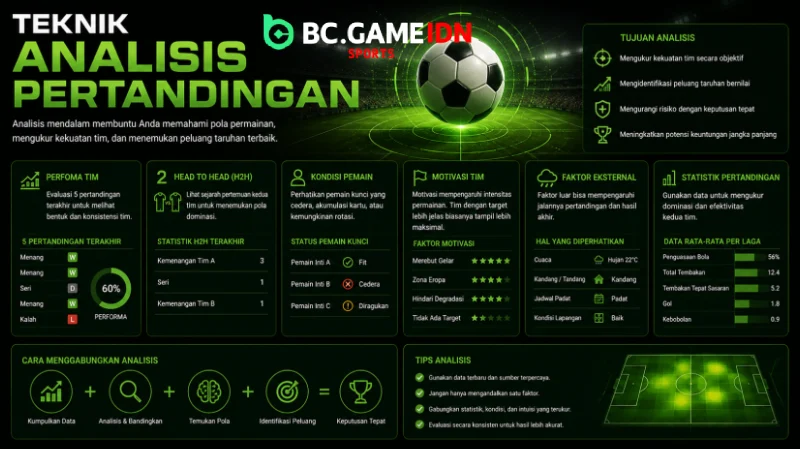 Teknik Analisis Pertandingan di Cara Main Judi Bola Online - BC Game Indonesia
