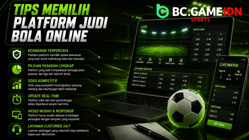 Tips Memilih Platform Judi Bola Online - BC Game Indonesia