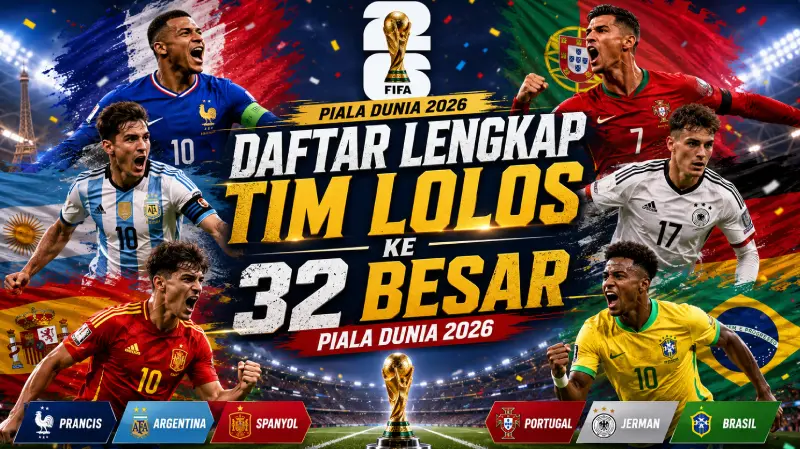 Daftar Lengkap Tim Lolos Ke 32 Besar Piala Dunia 2026