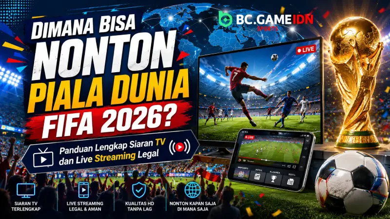 Dimana Bisa Nonton Piala Dunia FIFA 2026 - Panduan Lengkap Siaran TV dan Live Streaming Legal