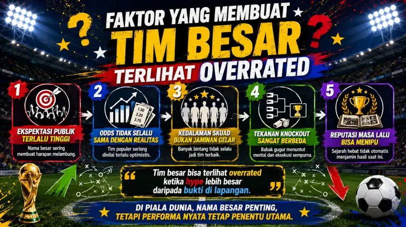 Faktor yang Membuat Tim Besar Terlihat Overrated
