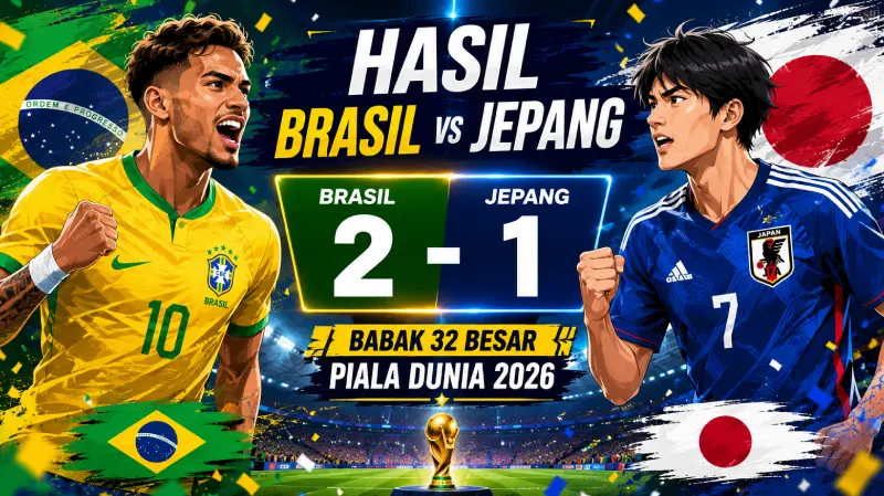 Hasil Brasil vs Jepang di Babak 32 Besar Piala Dunia 2026