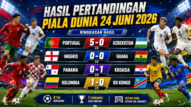 Hasil Pertandingan Piala Dunia 24 Juni 2026