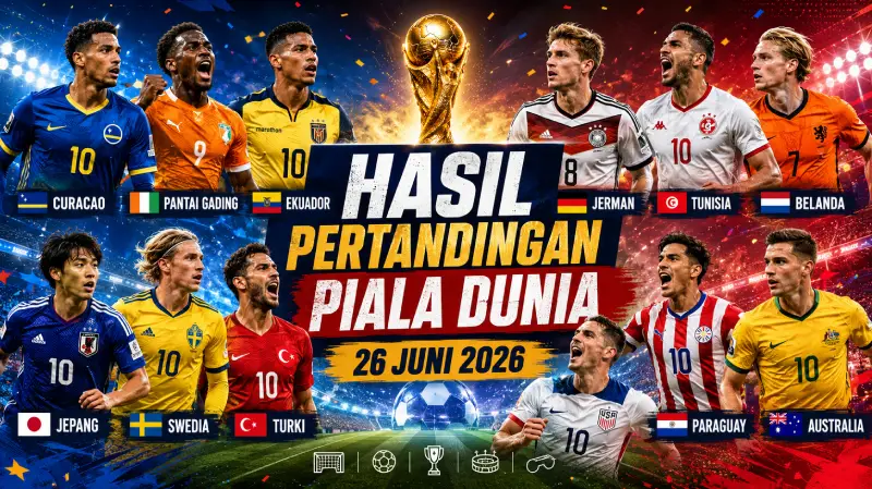 Hasil Pertandingan Piala Dunia 26 Juni 2026