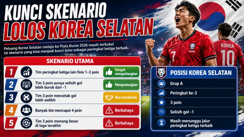 Kunci Skenario Lolos Korea Selatan