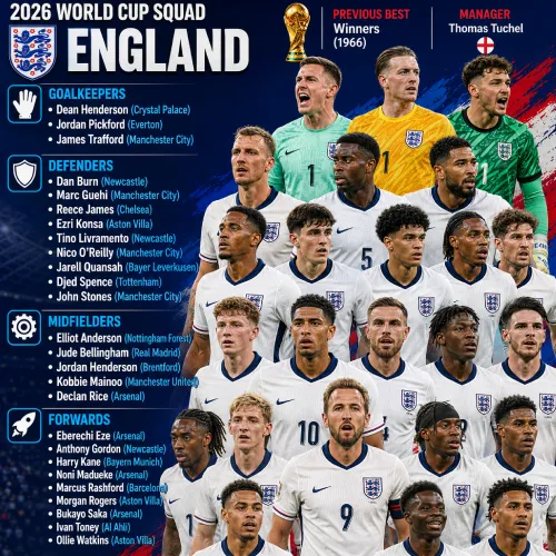 Skuad Inggris di Piala Dunia 2026