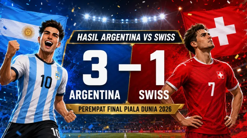 Hasil Argentina vs Swiss di Babak Perempat Final Piala Dunia 2026