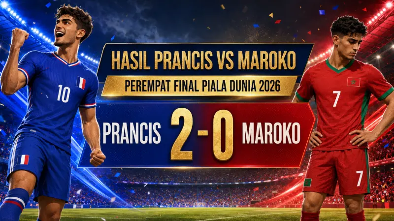 Hasil Prancis vs Maroko di Babak Perempat Final Piala Dunia 2026