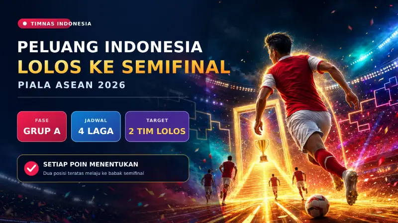 Peluang Indonesia Lolos ke Semifinal Piala ASEAN 2026