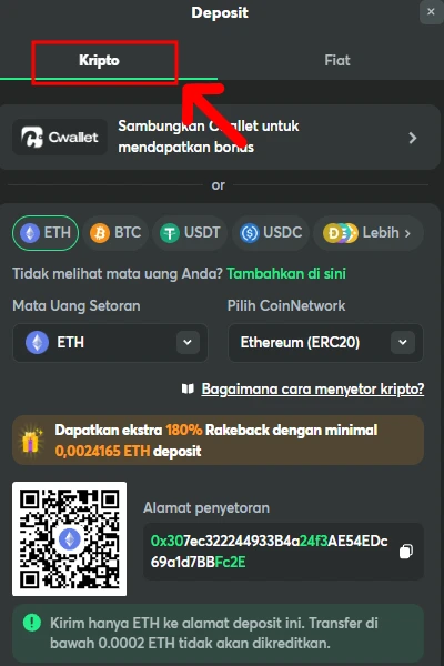 Pilih Menu Kripto